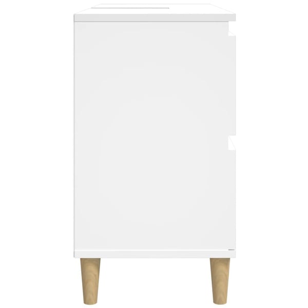 vidaXL Servantskap hvit 80x33x60 cm konstruert tre