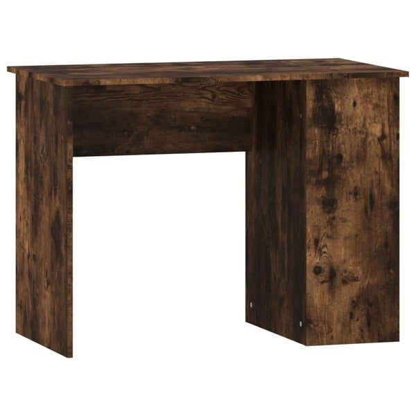 vidaXL skrivebord 100x55x75 cm konstrueret træ røget egetræsfarve