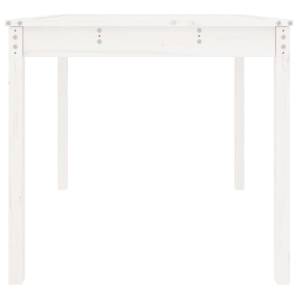 vidaXL Hagebord hvit 82,5x82,5x76 cm heltre furu