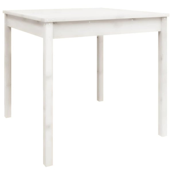 vidaXL Hagebord hvit 82,5x82,5x76 cm heltre furu