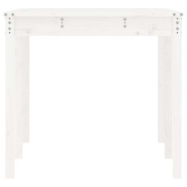 vidaXL havebord 159,5x82,5x76 cm massivt fyrretræ hvid