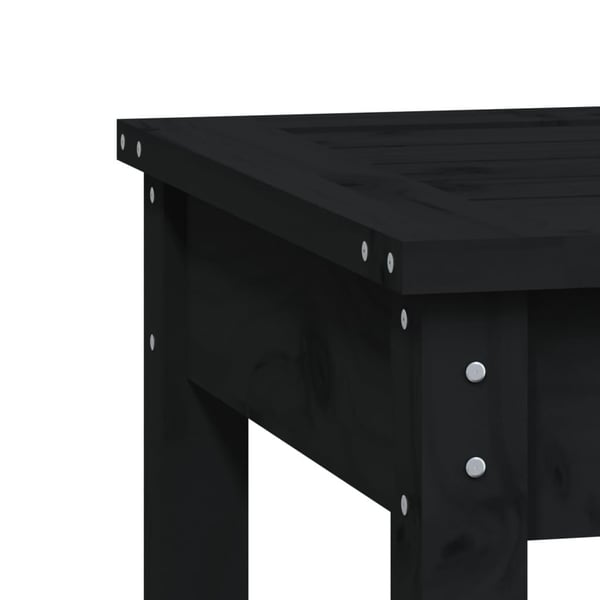 vidaXL Puutarhapenkki musta 80x44x45 cm täysi mänty