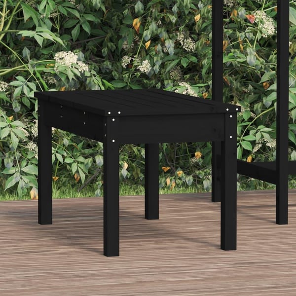 vidaXL Puutarhapenkki musta 80x44x45 cm täysi mänty