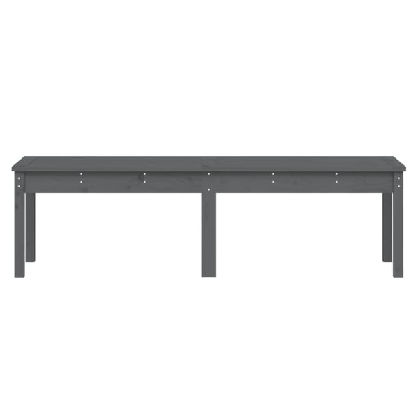 vidaXL 2-istuttava Puutarhapenkki harmaa 159,5x44x45 cm täysi mänty