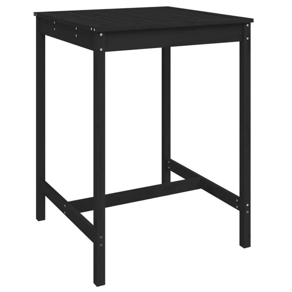 vidaXL Hagebord svart 82,5x82,5x110 cm heltre furu