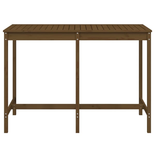 vidaXL Hagebord honningbrun 159,5x82,5x110 cm heltre furu