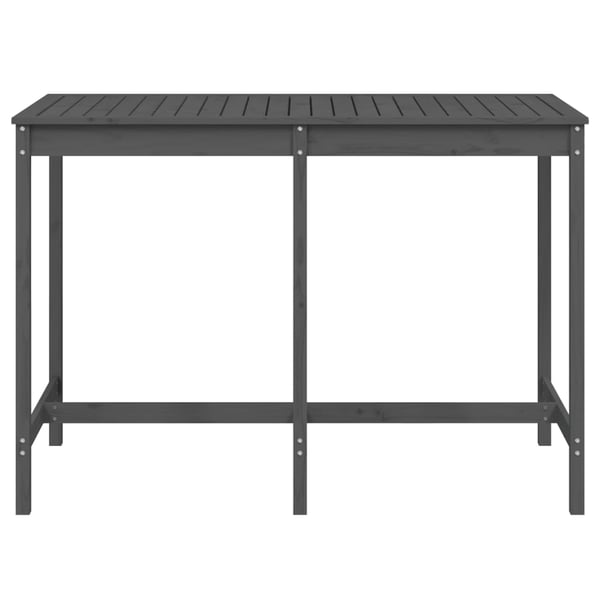 vidaXL Hagebord grå 159,5x82,5x110 cm heltre furu