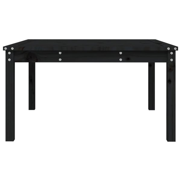 vidaXL Hagebord svart 82,5x82,5x45 cm heltre furu