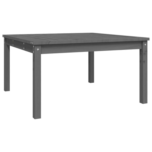 vidaXL havebord 82,5x82,5x45 cm massivt fyrretræ grå