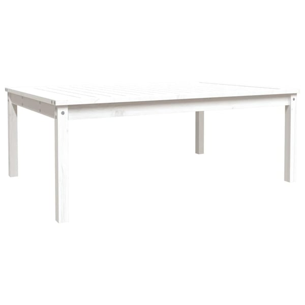 vidaXL Hagebord hvit 121x82,5x45 cm heltre furu