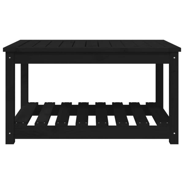 vidaXL Hagebord svart 82,5x50,5x45 cm heltre furu