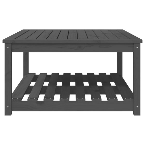 vidaXL Puutarhapöytä harmaa 82,5x82,5x45 cm täysi mänty