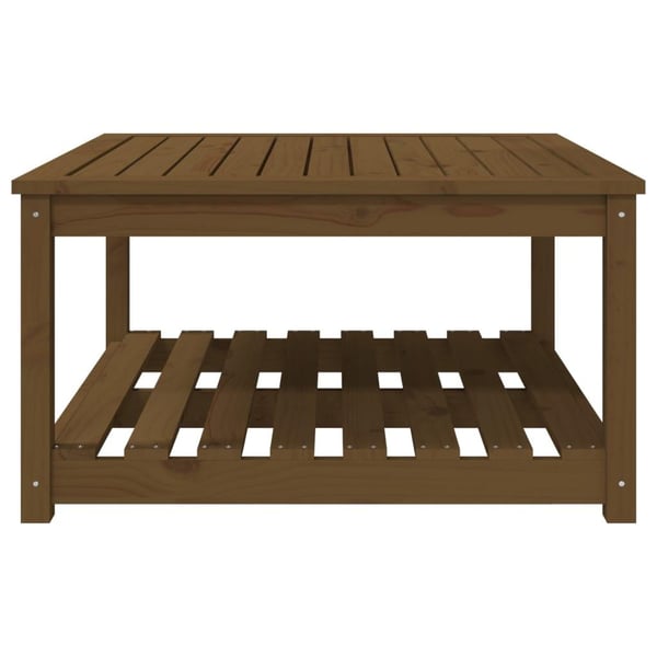 vidaXL Hagebord honningbrun 82,5x82,5x45 cm heltre furu