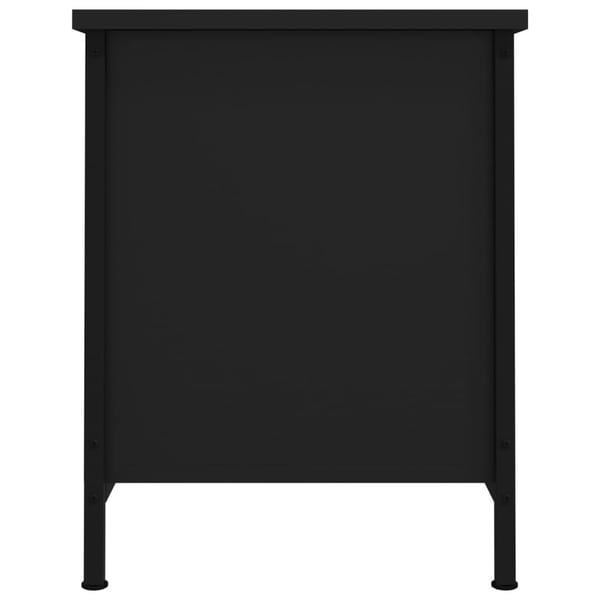 vidaXL TV-benk svart med dører 60x35x45 cm konstruert tre