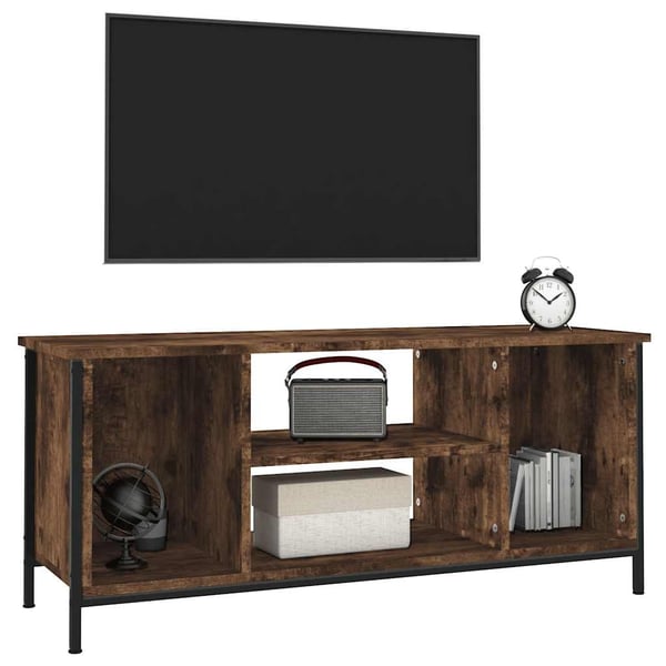 vidaXL TV-benk røkt eik 102x35x45 cm konstruert tre