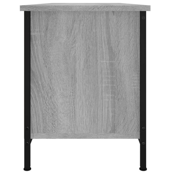 vidaXL TV-benk med dører grå sonoma 102x35x45 cm konstruert tre