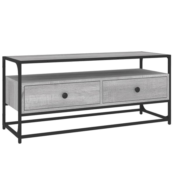 vidaXL TV-taso harmaa Sonoma 100x35x45 cm tekninen puu