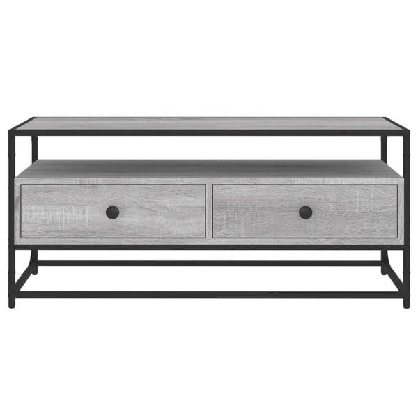 vidaXL TV-taso harmaa Sonoma 100x35x45 cm tekninen puu