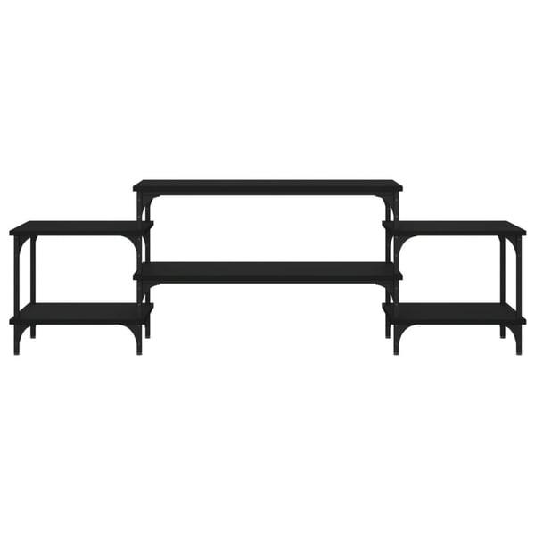 vidaXL tv-bord 157x35x52 cm konstrueret træ sort