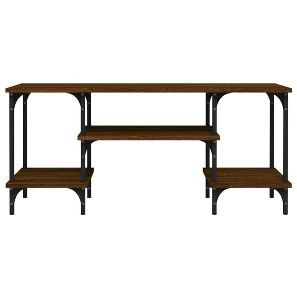 vidaXL TV-benk brun eik 102x35x45,5 cm konstruert tre