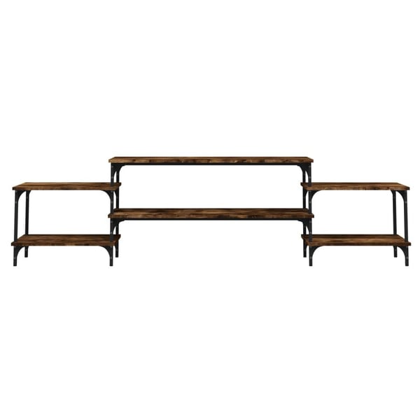 vidaXL tv-bord 197x35x52 cm konstrueret træ røget egetræsfarve