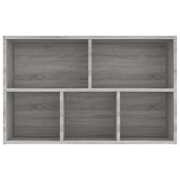vidaXL Bokhylle/skjenk grå sonoma 50x25x80 cm konstruert tre