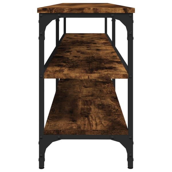 vidaXL TV-benk røkt eik 160x30x50 cm konstruert tre