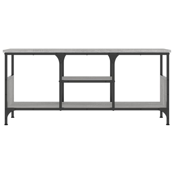 vidaXL TV-benk grå sonoma 100x35x45 cm konstruert tre og jern