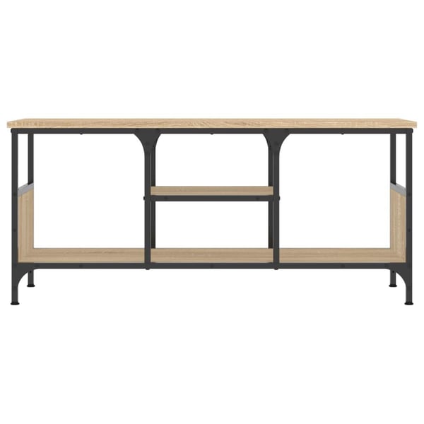 vidaXL TV-benk sonoma eik 100x35x45 cm konstruert tre og jern