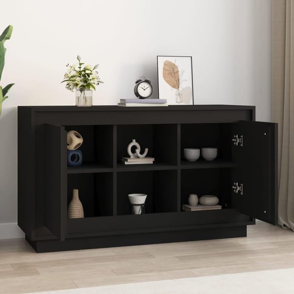 vidaXL skænk 102x35x60 cm konstrueret træ sort