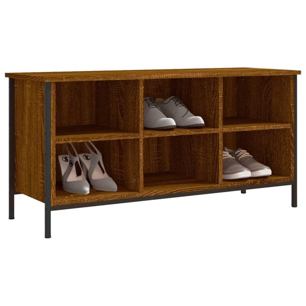 vidaXL skoreol 100x35x50 cm konstrueret træ brun egetræsfarve
