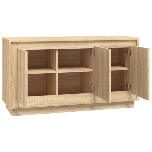 vidaXL Skjenk sonoma eik 102x35x55 cm konstruert tre