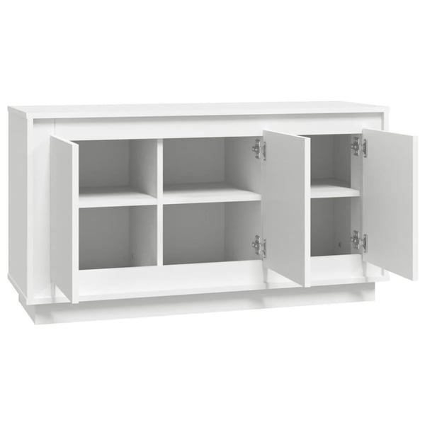 vidaXL Skjenk hvit 102x35x55 cm konstruert tre