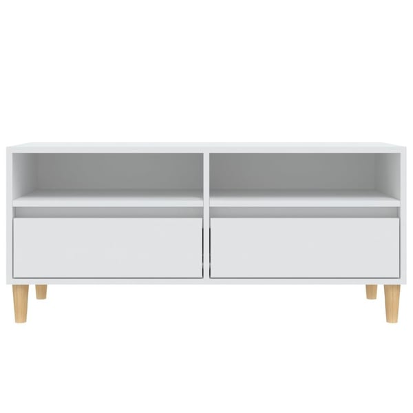 vidaXL TV-benk hvit 100x34,5x44,5 cm konstruert tre