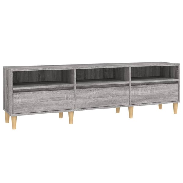 vidaXL TV-taso harmaa Sonoma 150x30x44,5 cm tekninen puu