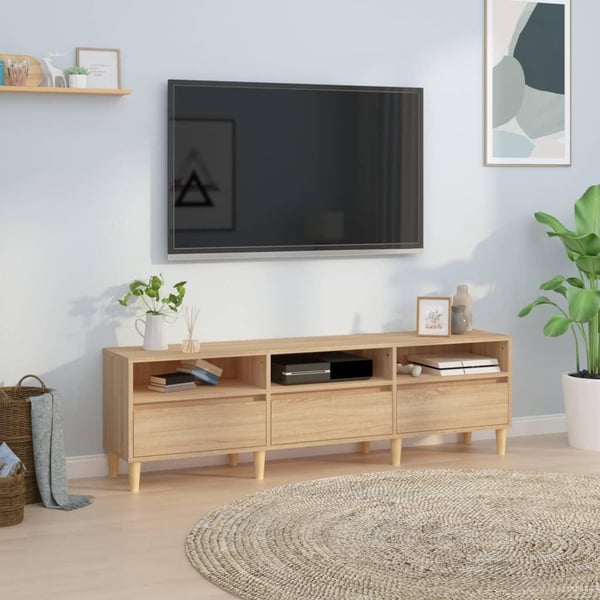 vidaXL TV-benk sonoma eik 150x30x44,5 cm konstruert tre