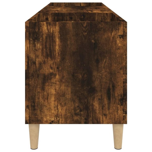 vidaXL Hifi-benk røkt eik 121x38x48 cm konstruert tre
