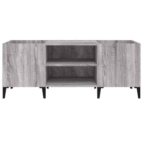 vidaXL Hifi-benk grå sonoma 121x38x48 cm konstruert tre