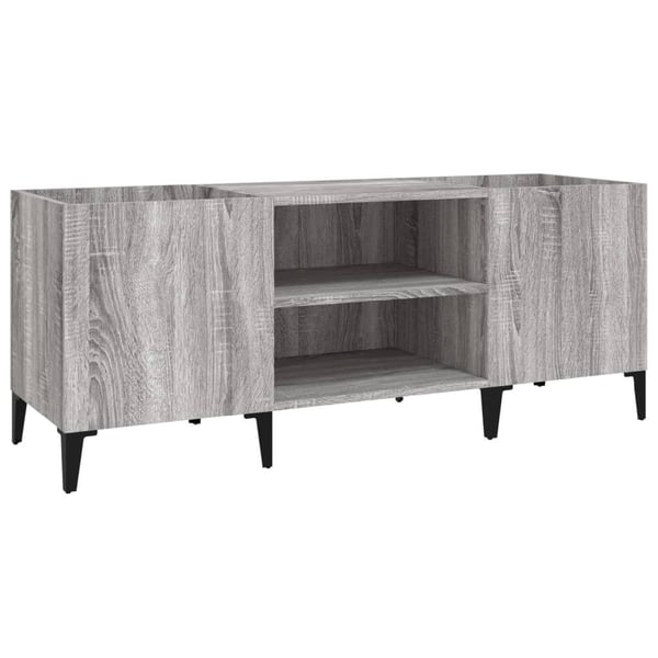 vidaXL Hifi-benk grå sonoma 121x38x48 cm konstruert tre