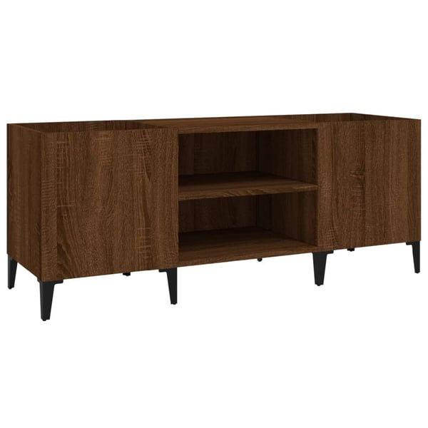 vidaXL Hifi-benk brun eik 121x38x48 cm konstruert tre