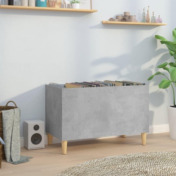 vidaXL Hifi-benk betonggrå 74,5x38x48 cm konstruert tre