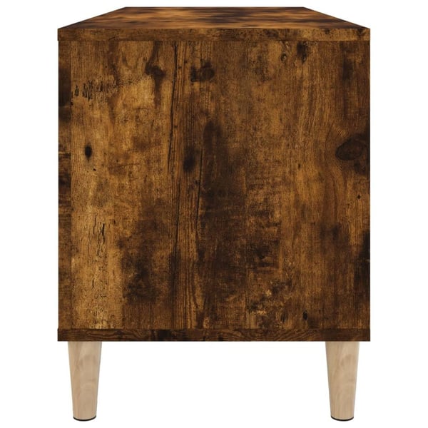 vidaXL Hifi-benk røkt eik 100x38x48 cm konstruert tre