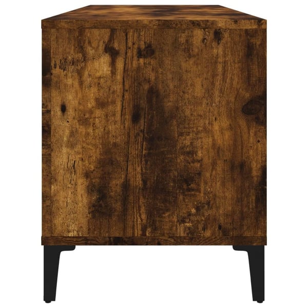 vidaXL Hifi-benk røkt eik 100x38x48 cm konstruert tre