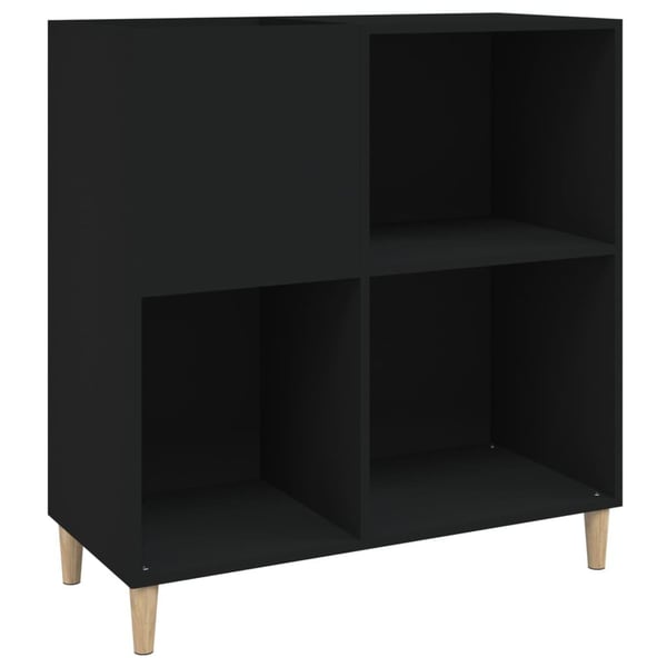 vidaXL Hifi-benk svart 84,5x38x89 cm konstruert tre