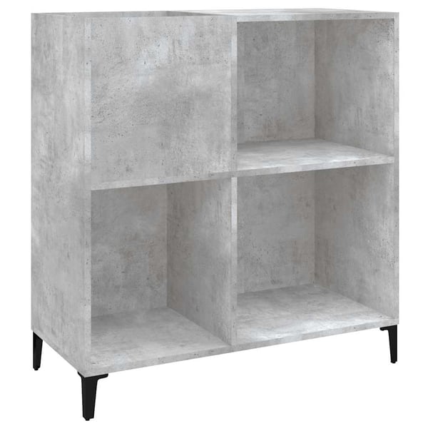 vidaXL Hifi-benk betonggrå 84,5x38x89 cm konstruert tre