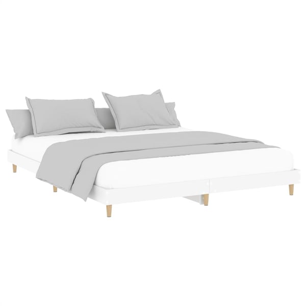 vidaXL sengestel 120x200 cm konstrueret træ hvid