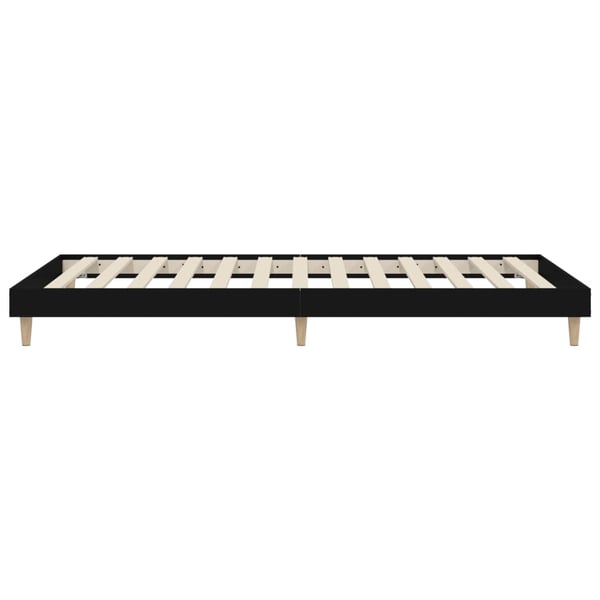 vidaXL sengeramme 100x200 cm konstrueret træ sort
