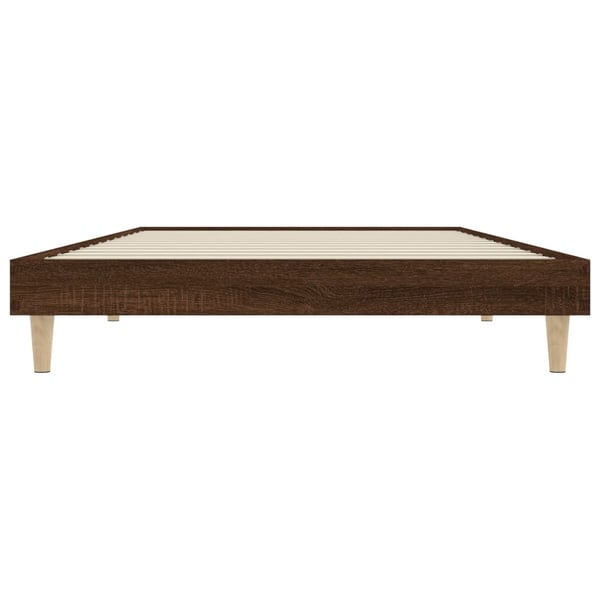 vidaXL Sengeramme brun eik 90x200 cm konstruert tre