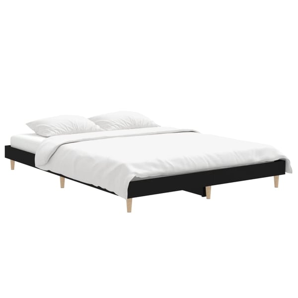 vidaXL Sengeramme svart 140x190 cm konstruert tre