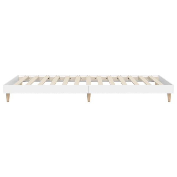 vidaXL sengeramme 75x190 cm konstrueret træ hvid